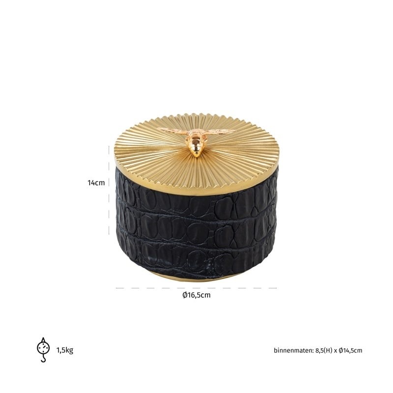 RICHMOND pojemnik na biżuterię BEEZ S czarny