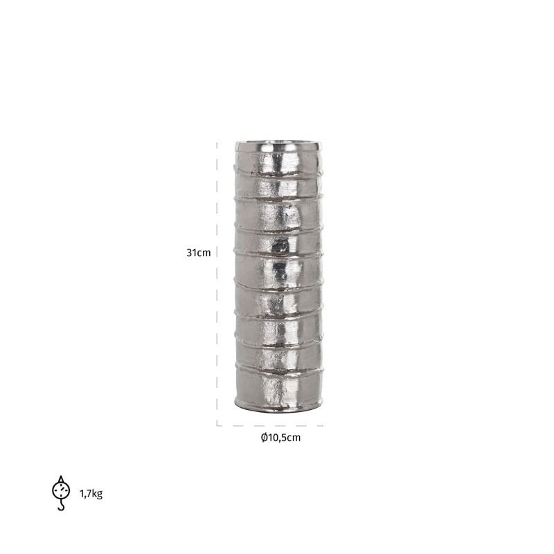 RICHMOND świecznik LINDE L srebrny