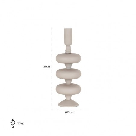 RICHMOND świecznik TILLY L beżowy