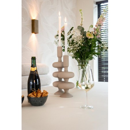 RICHMOND świecznik TILLY L beżowy