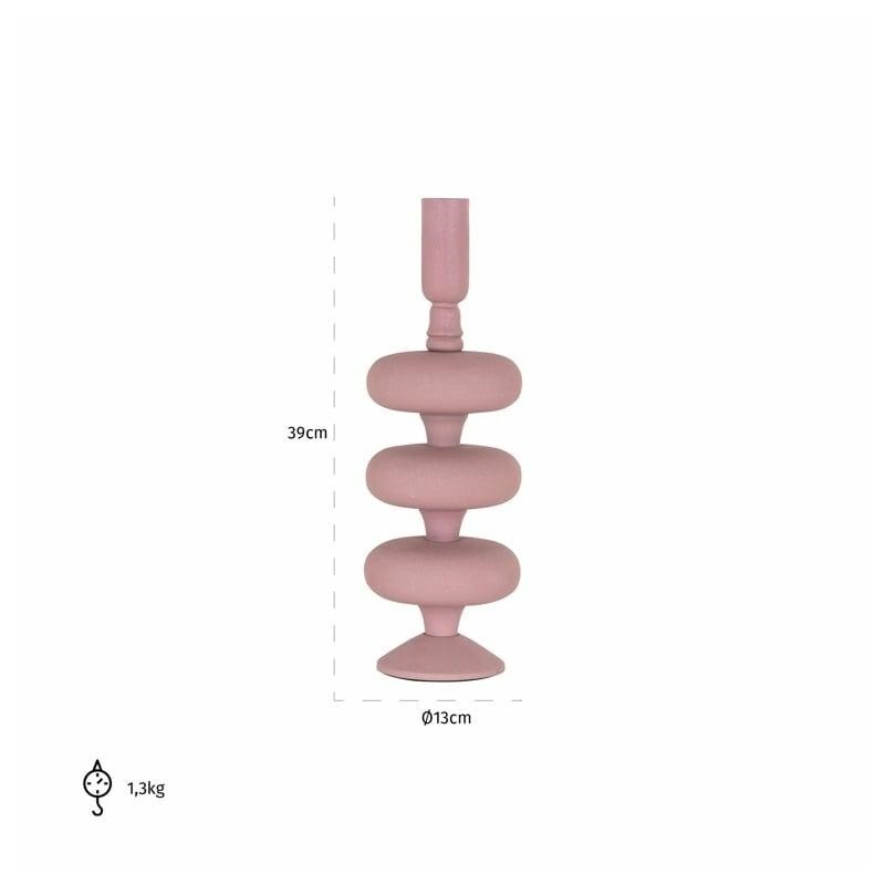 RICHMOND świecznik ABBEY L różowy