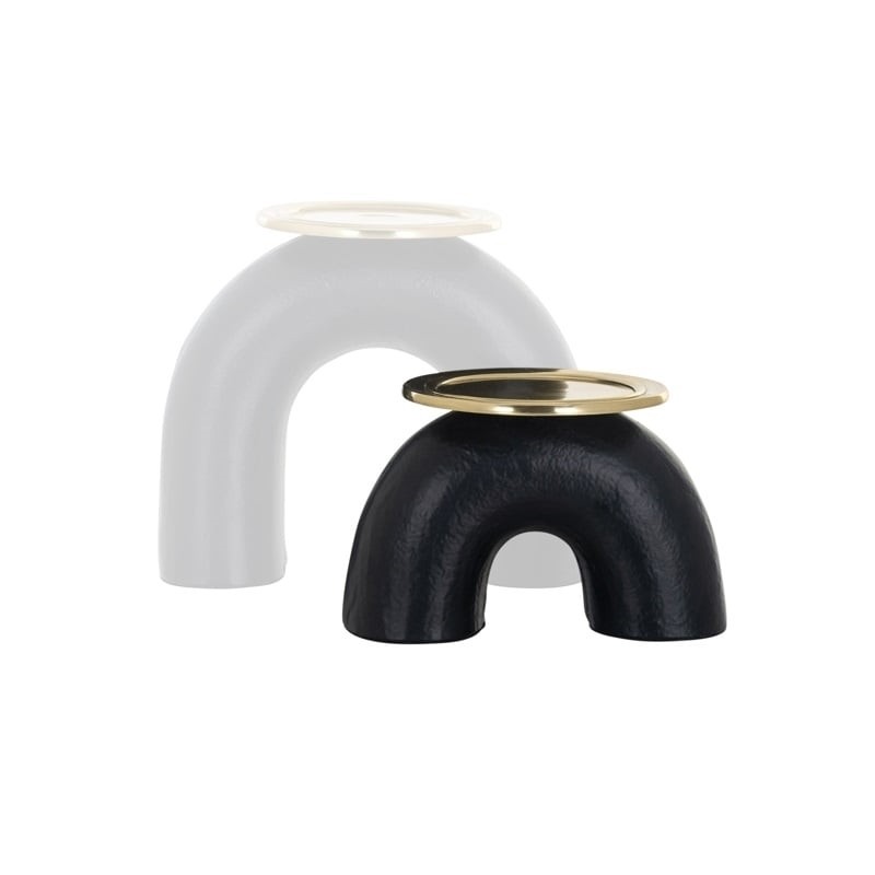 RICHMOND świecznik FEMKE S czarno-złoty