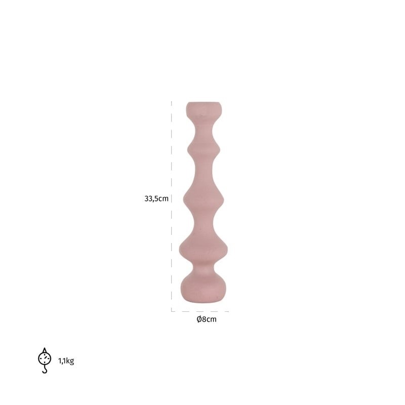 RICHMOND świecznik BIJOU L różowy