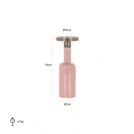 RICHMOND świecznik ESRA L różowy