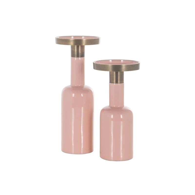 RICHMOND świecznik ESRA L różowy