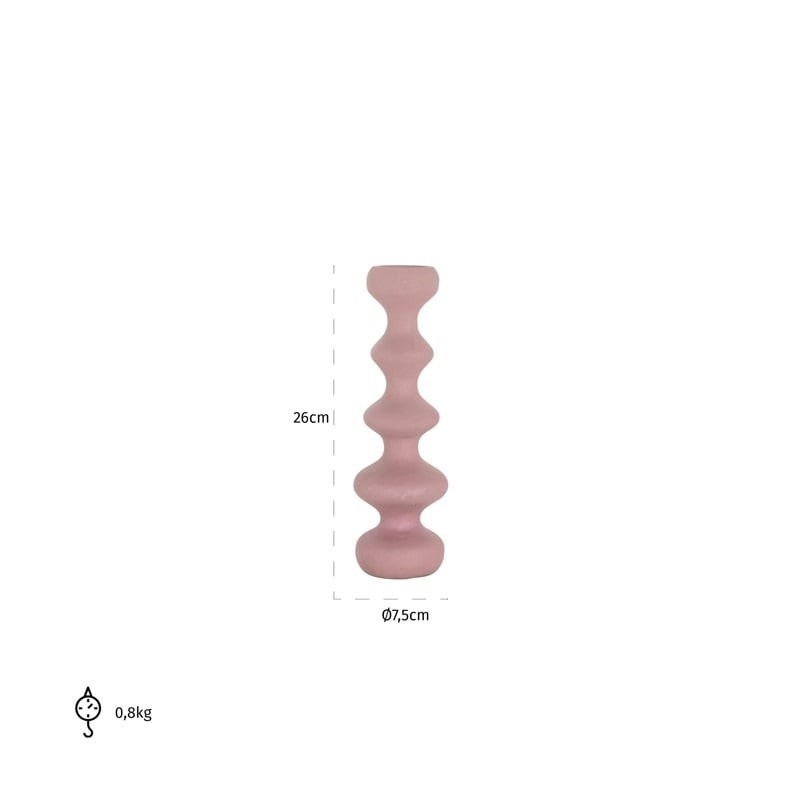 RICHMOND świecznik BIJOU S różowy