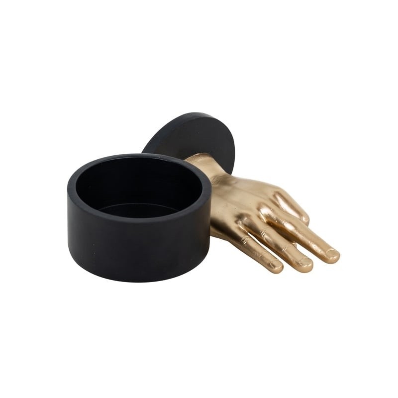 RICHMOND pojemnik dekoracyjny JELIS czarno-złoty