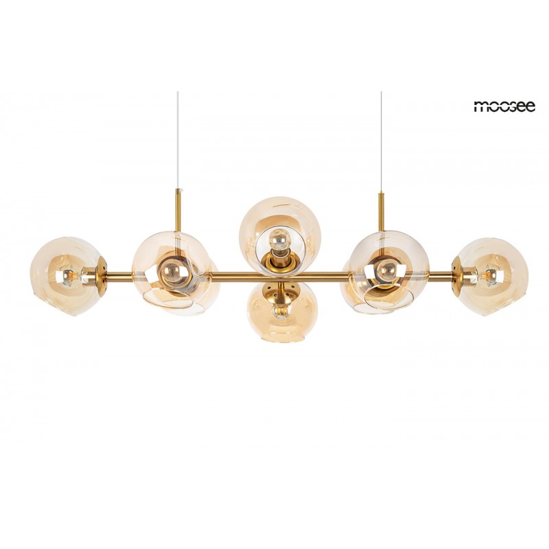 MOOSEE lampa wisząca ROMEO GOLD   złota / bursztynowa