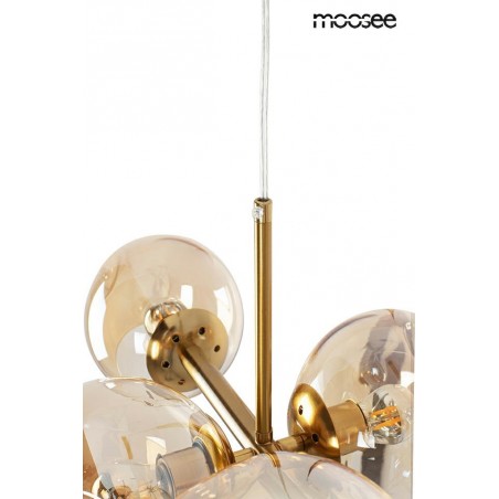 MOOSEE lampa wisząca ROMEO GOLD   złota / bursztynowa
