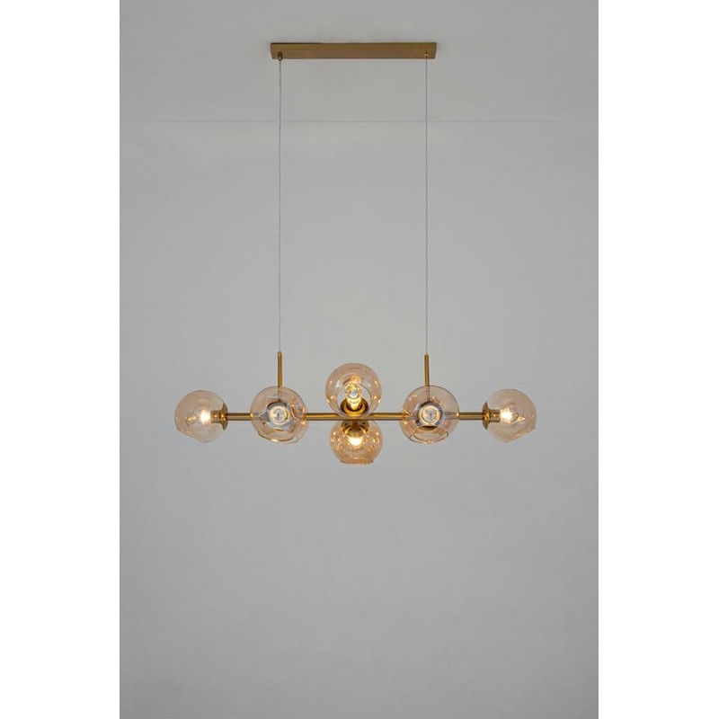 MOOSEE lampa wisząca ROMEO GOLD   złota / bursztynowa