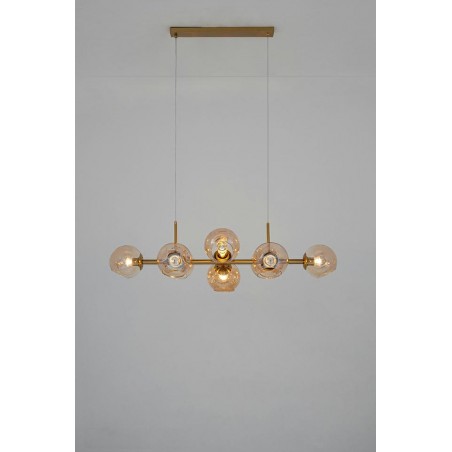 MOOSEE lampa wisząca ROMEO GOLD   złota / bursztynowa