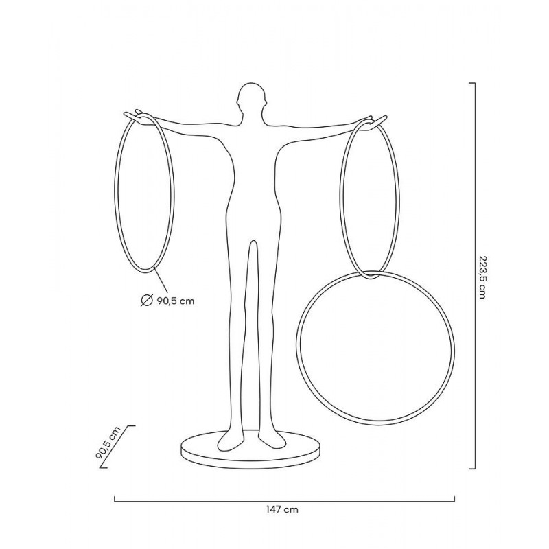 Lampa podłogowa HUMAN CIRCULO włókno szklane