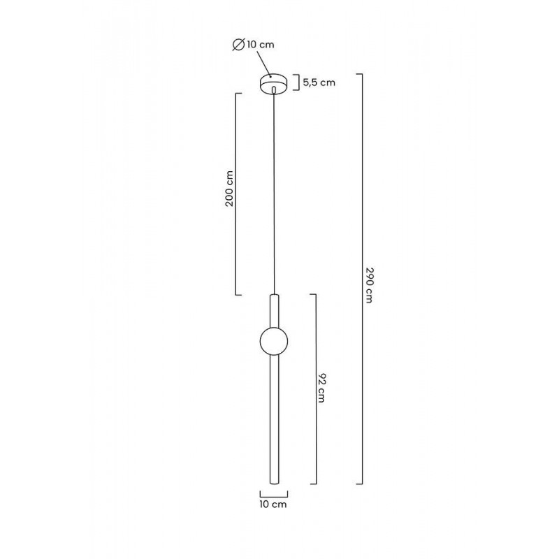 MOOSEE lampa wisząca LIBRA 90 ON złota