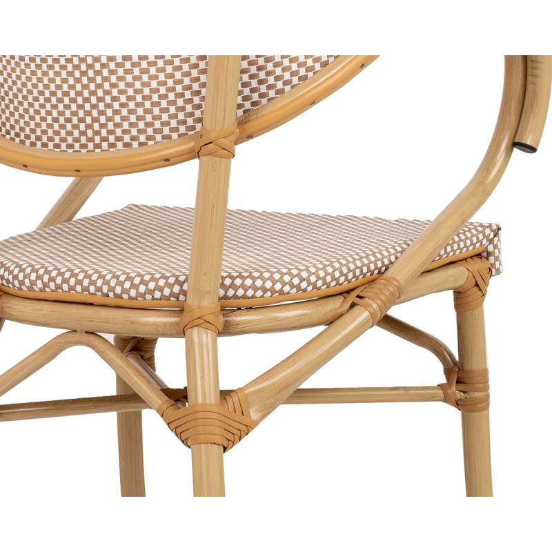 Krzesło BISTRO PARIS ARM jasnobrązowe rattan