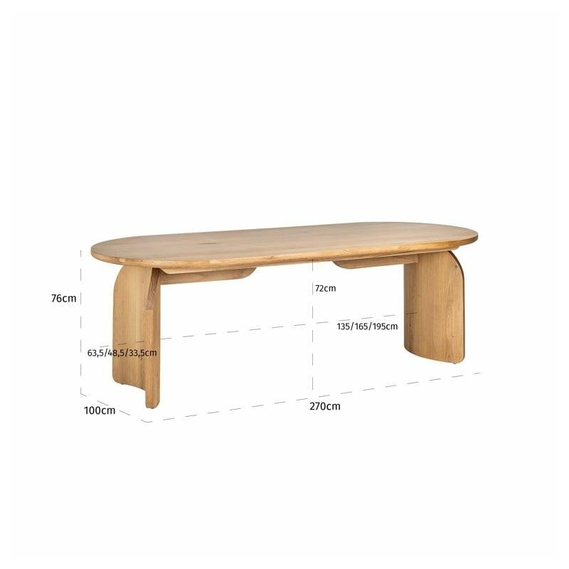 RICHMOND stół jadalniany FAIRMONT 270 NATURAL