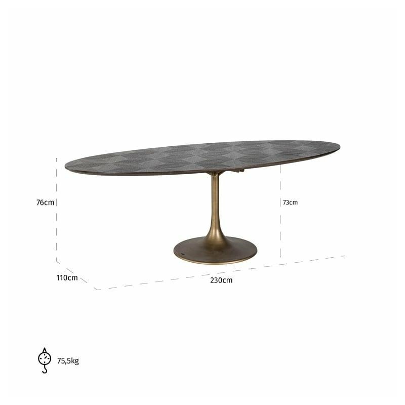RICHMOND stół jadalniany LUXOR 230 - owalny blat