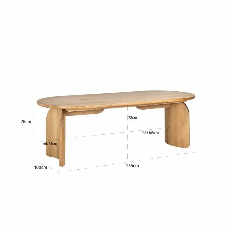 RICHMOND stół jadalniany FAIRMONT 235 NATURAL