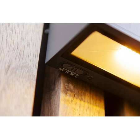 Lutec Lampa zewnętrzna ścienna INKA HYBRID 6989101118 szary i odcienie szarości