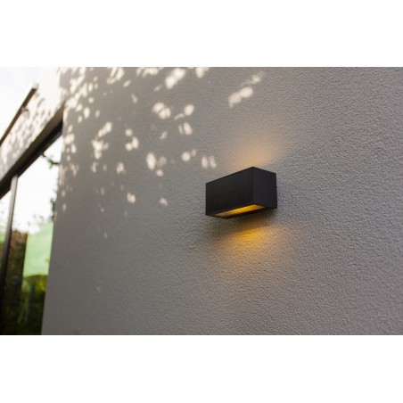 Lutec Lampa zewnętrzna ścienna INKA HYBRID 6989101118 szary i odcienie szarości