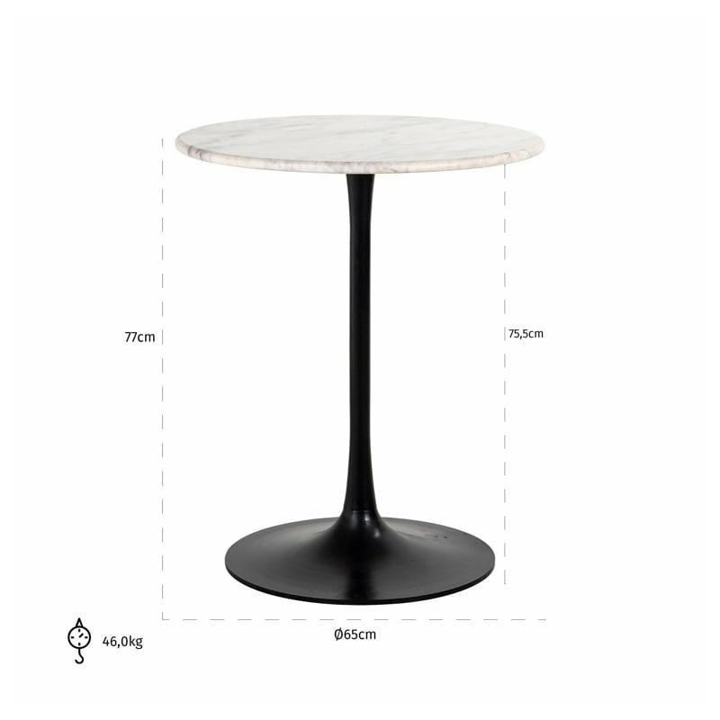 RICHMOND stół CARLTEN BISTRO 65 biały