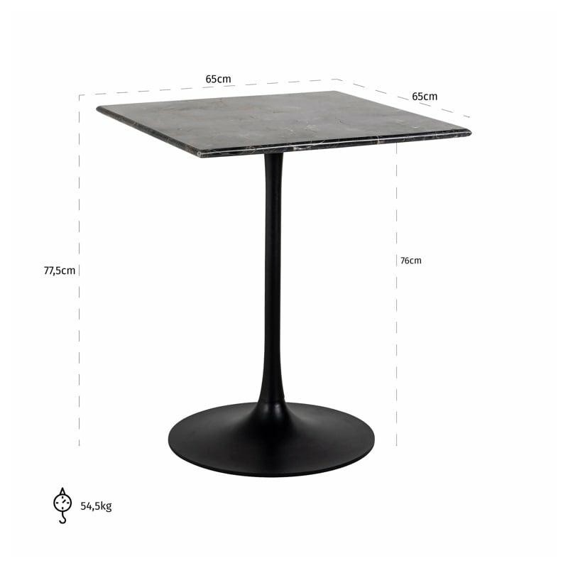 RICHMOND stół CARLTEN BISTRO SQUARE czarny