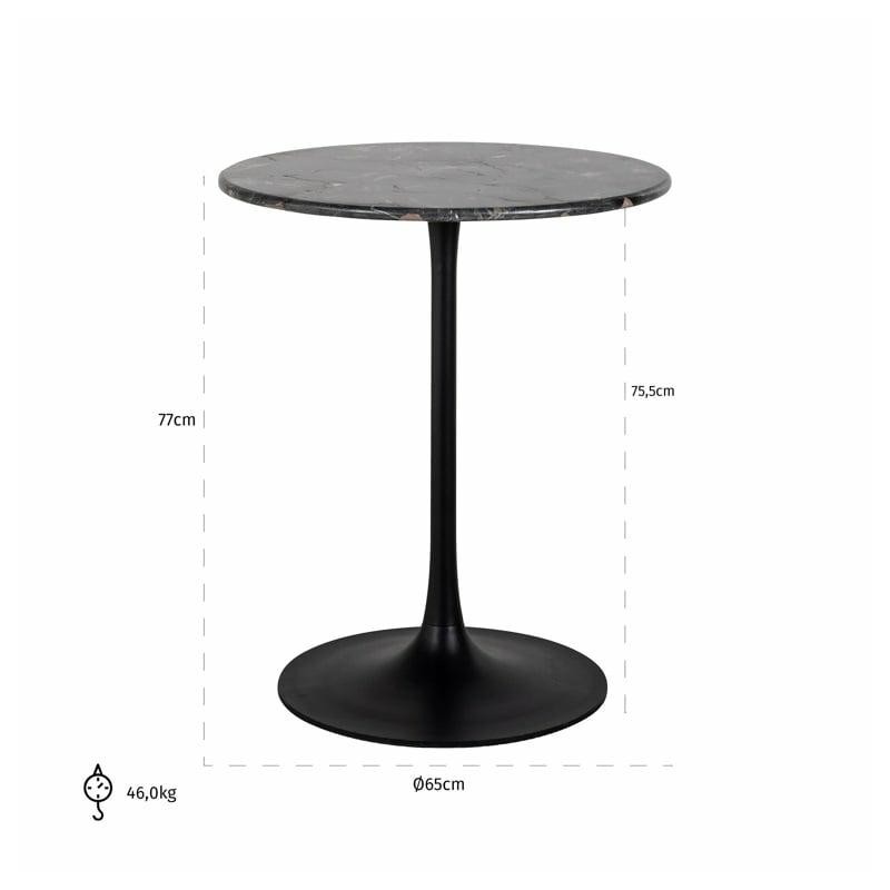 RICHMOND stół CARLTEN BISTRO 65 czarny