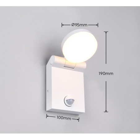 Trio Lampa zewnętrzna ścienna ADOUR - CZUJNIK RUCHU 245569131 biały