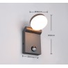 Trio Lampa zewnętrzna ścienna ADOUR - CZUJNIK RUCHU 245569142 antracyt