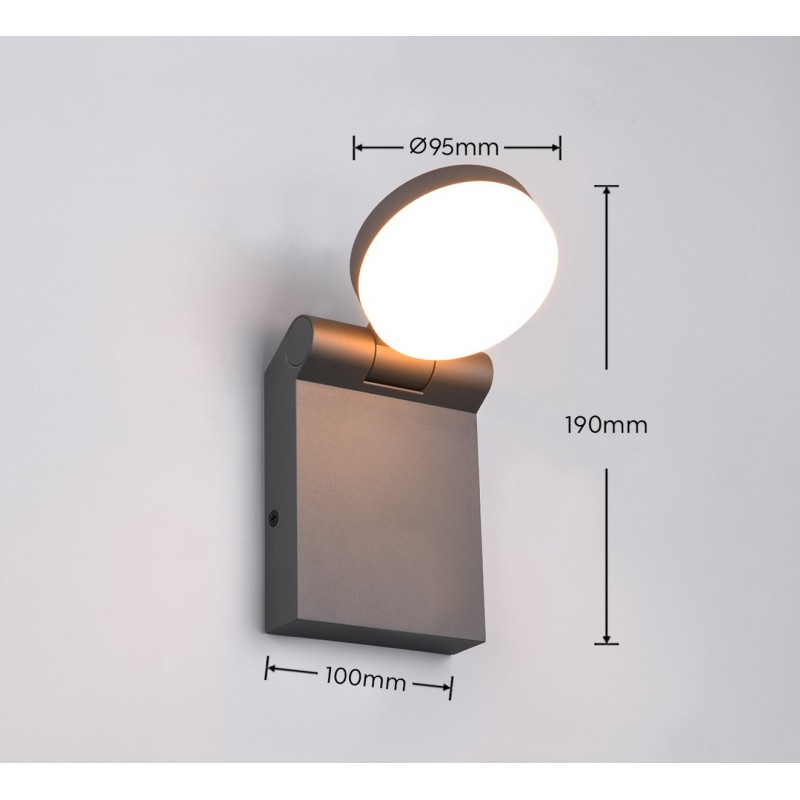 Trio Lampa zewnętrzna ścienna ADOUR 245560142 antracyt