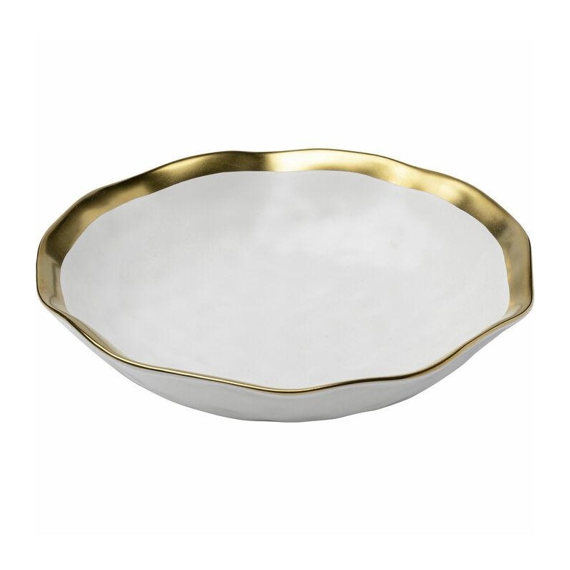 KARE talerz głęboki BELL 20 cm biało-złoty