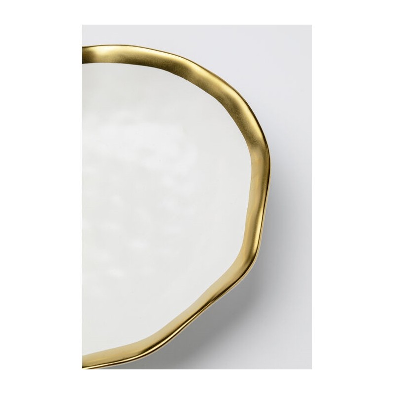 KARE talerz głęboki BELL 20 cm biało-złoty