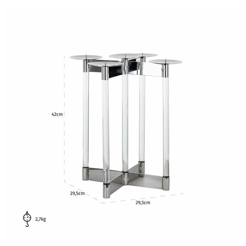 RICHMOND świecznik YAIRA srebrny