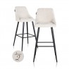 RICHMOND zestaw krzeseł barowych BROOKE 78 jasny beż - 2 sztuki