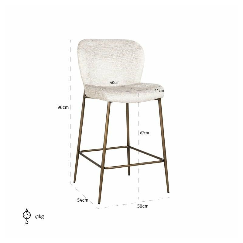 RICHMOND krzesło barowe DARBY 67 beżowe