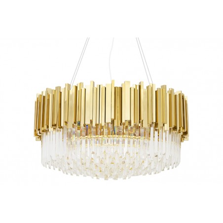 Lampa wisząca IMPERIAL GOLD 80 - stal, kryształ