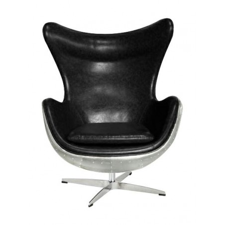 Fotel EGG AVIATOR PU czarny