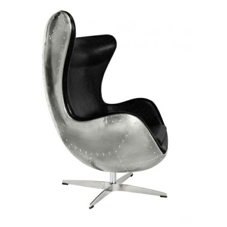 Fotel EGG AVIATOR PU czarny