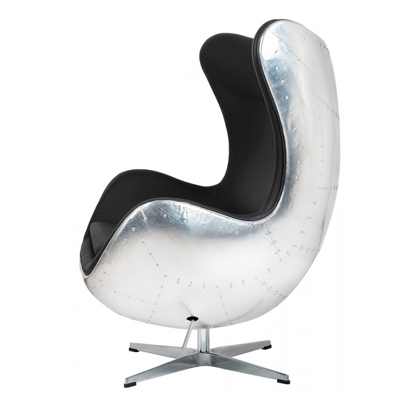 Fotel EGG AVIATOR PU czarny