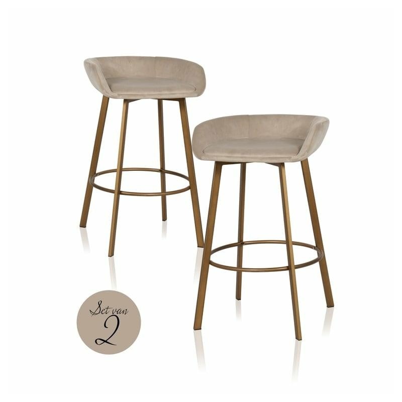 RICHMOND zestaw krzeseł barowych          CRESSIDA LOW - 2 sztuki