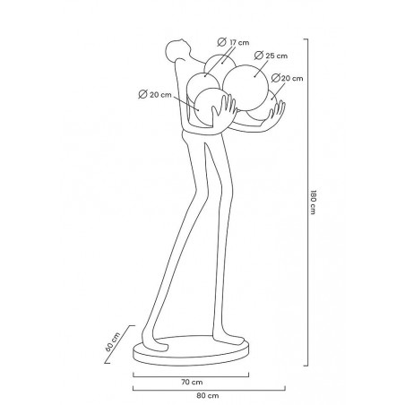 MOOSEE lampa podłogowa HUMAN PREMIUM -    włókno szklane, szkło