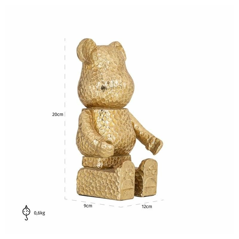 RICHMOND dekoracja SITTING BEAR złota