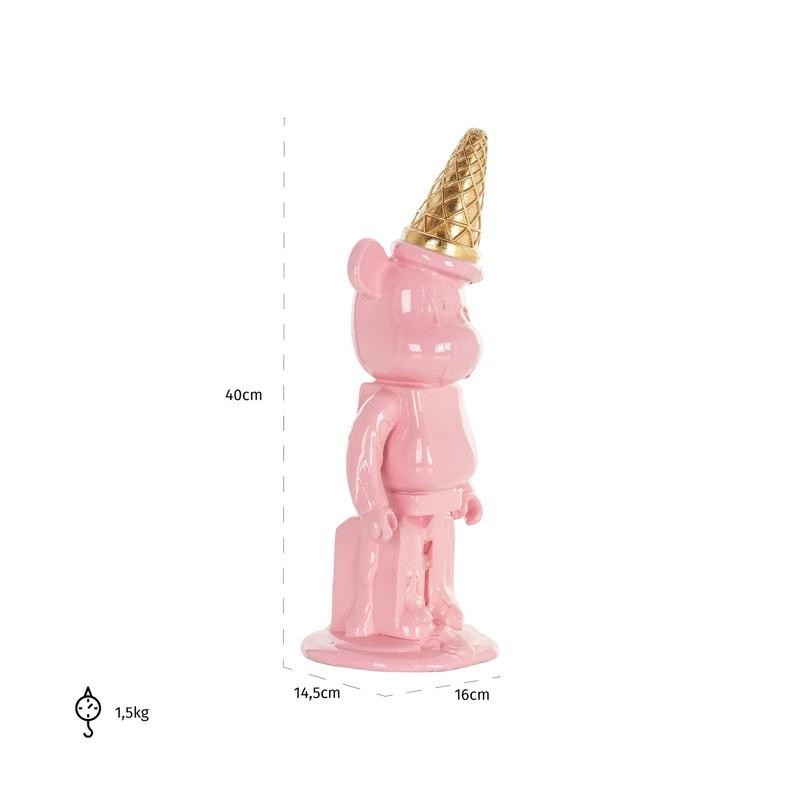 RICHMOND dekoracja ICEBEAR różowa