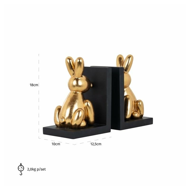 RICHMOND podpórka do książek CONY         czarno-złota