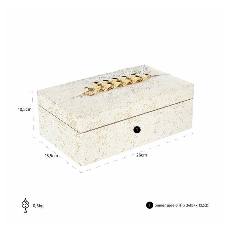 RICHMOND pudełko do przechowywania NOELL  białe