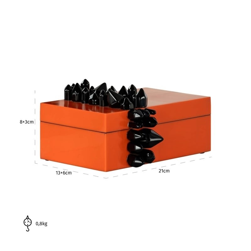 RICHMOND pojemnik na biżuterię CHARLINE   pomarańczowy