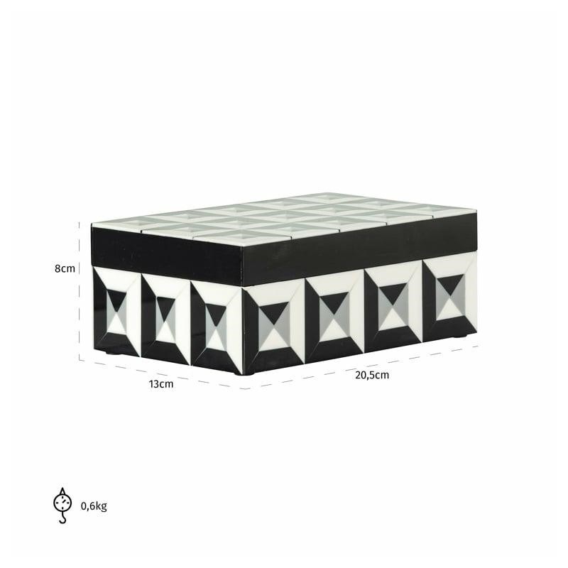 RICHMOND pojemnik na biżuterię LICIA S    biało-czarny