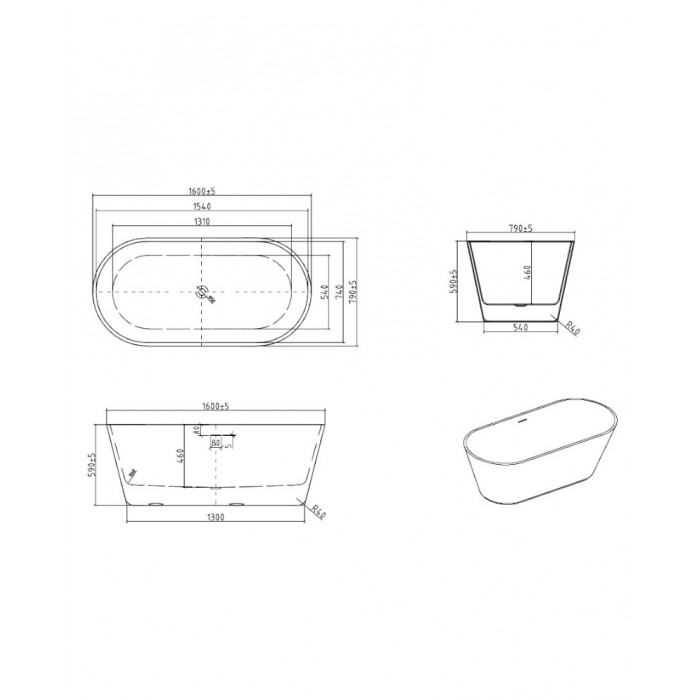 Lavita Mijas 160 wanna wolnostojąca biała 10...