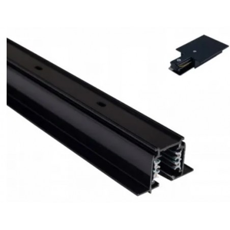 Aqform szynoprzewód trójfazowy wpuszczany 2 m, zestaw 3w1, czarny, szyna