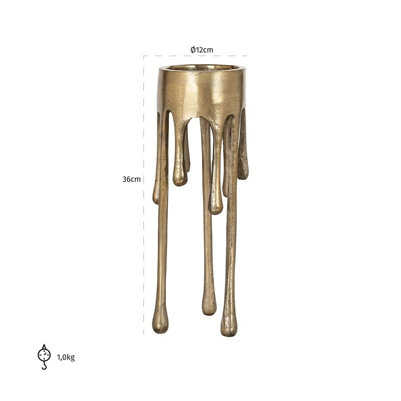 RICHMOND świecznik LORIN S złoty