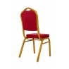 Krzesło bankietowe HEROS czerwone / złote